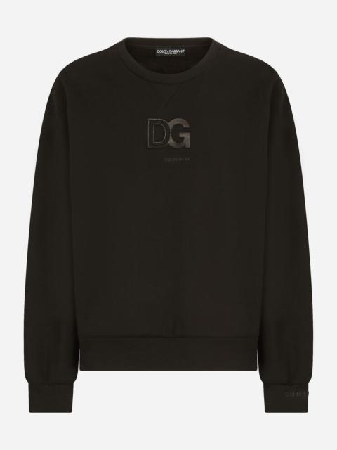 Jersey sweatshirt with 3D DG patch