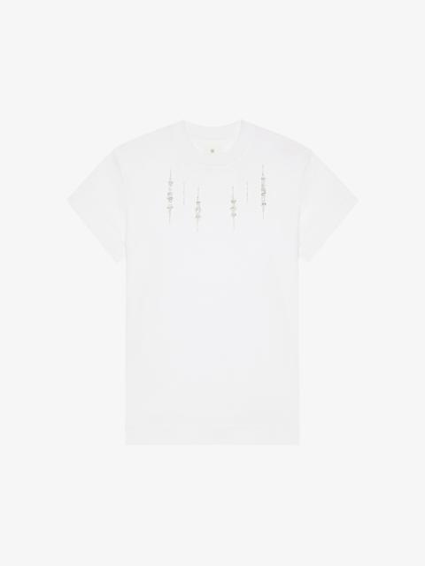 Givenchy SLIM FIT T-SHIRT IN COTTON WITH CRYSTALS