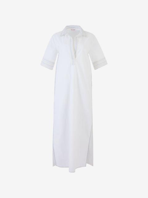 ROSIE ASSOULIN collared embroidered midi dress