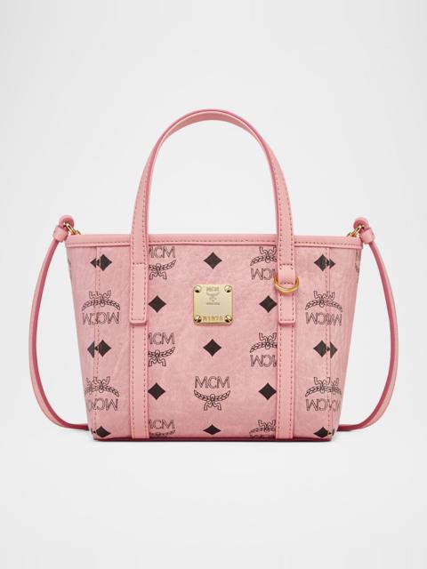 MCM Toni Visetos Leather Shopper Shoulder Bag