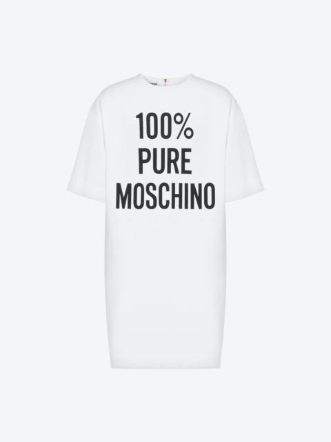 100% PURE MOSCHINO PRINT ENVERS SATIN DRESS