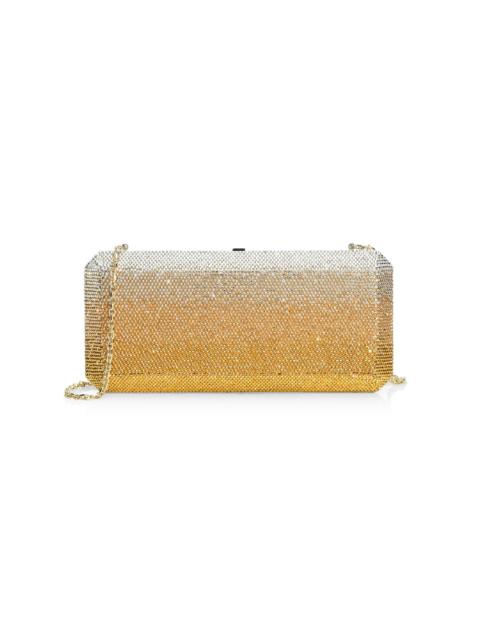 JUDITH LEIBER Women's Slim Rectangle Crystal Clutch - Gold