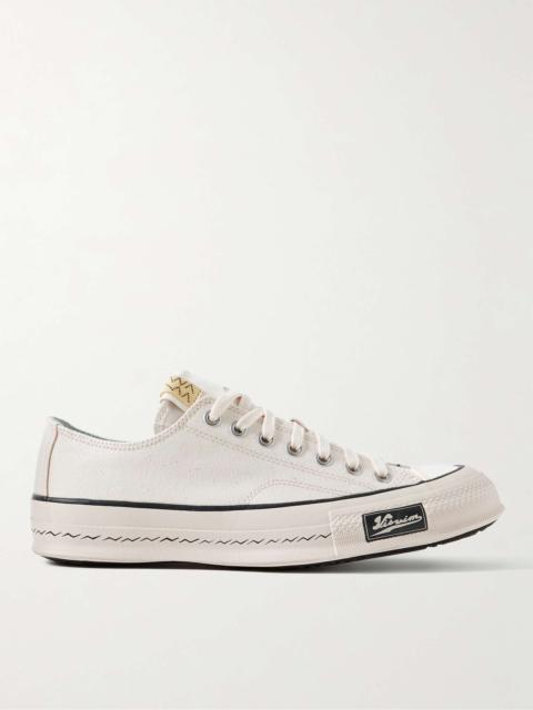 Skagway Leather-Trimmed Canvas Sneakers