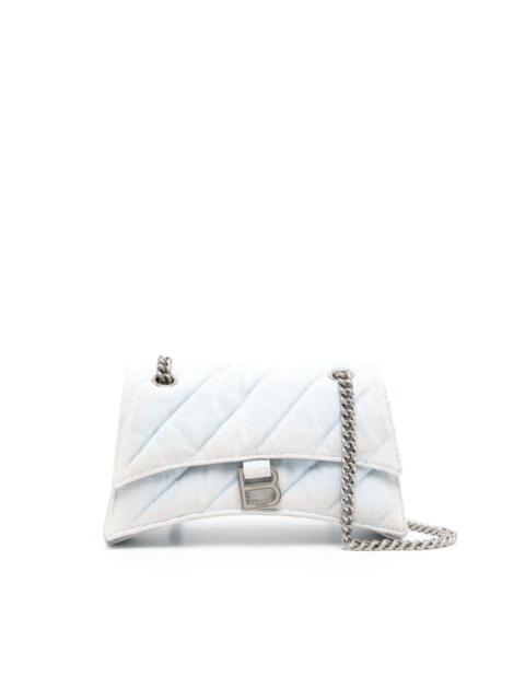 Crush denim shoulder bag