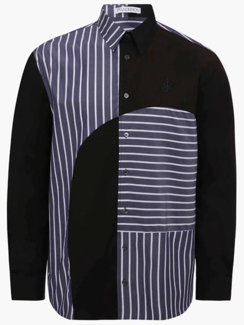 JW Anderson CURVED PATCHWORK CLASSIC FIT SHIRT