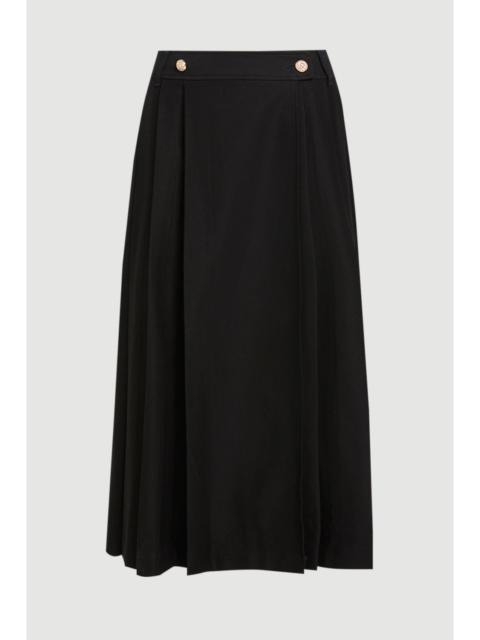 KAREN MILLEN Cotton Utility Button Detail Midi Skirt