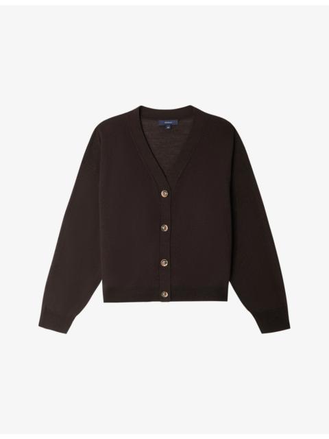 soeur Idem V-Neck Wool Cardigan