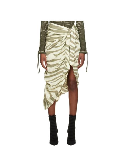 Balmain Balmain Zebra Printed Knotted Pareo Skirt