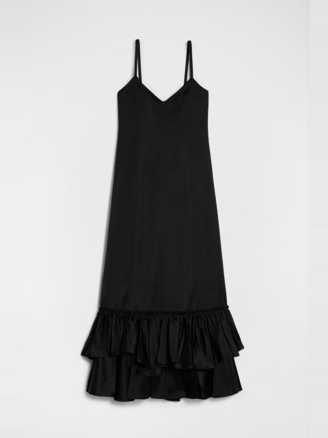 Jil Sander Silk Blend Ruffle Dress
