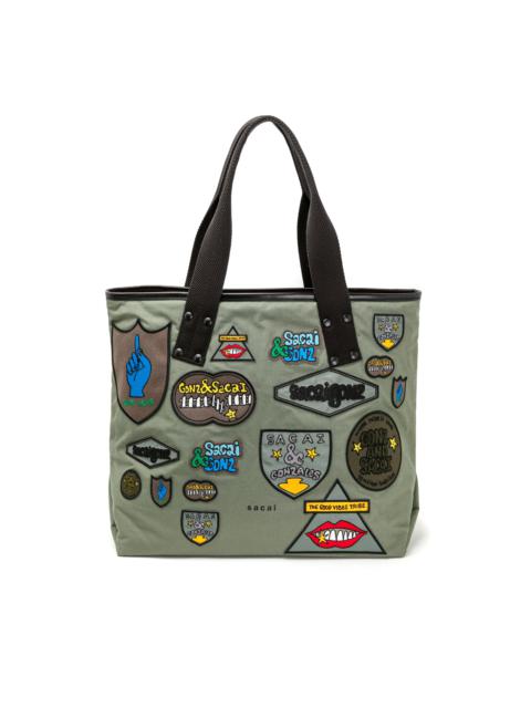 sacai Gonz Multi Patch Tote Large