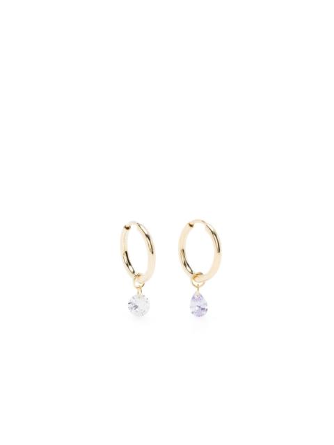 Completedworks mismatched crystal hoop earrings