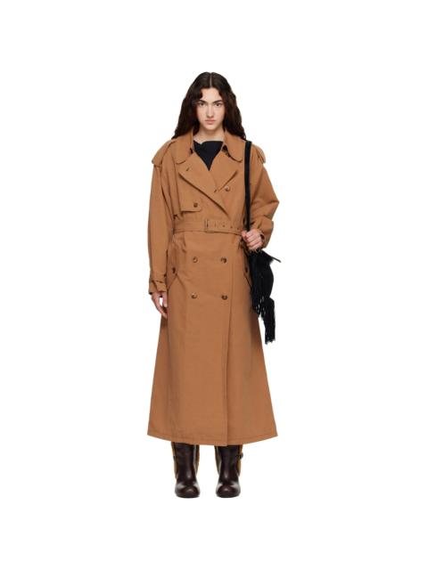 Isabel Marant Tan Violette Cotton Trench Coat