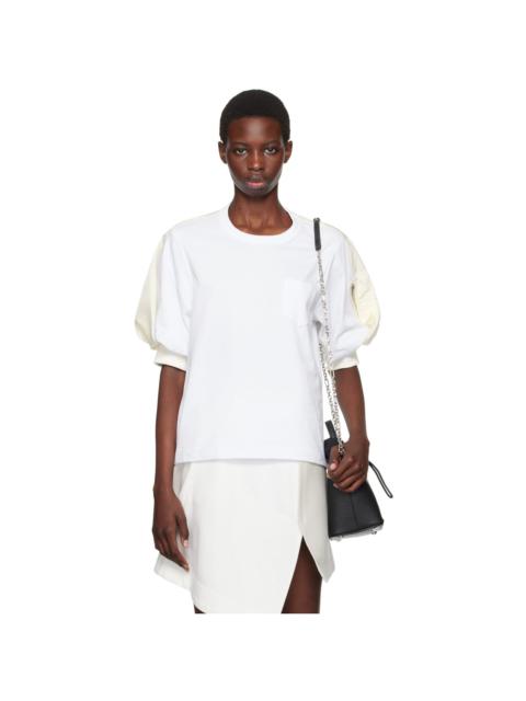 sacai 짧은 퍼프 슬리브 티셔츠