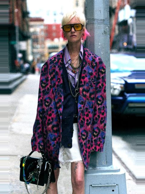 R13 OVERSIZED RAGGED BLAZER