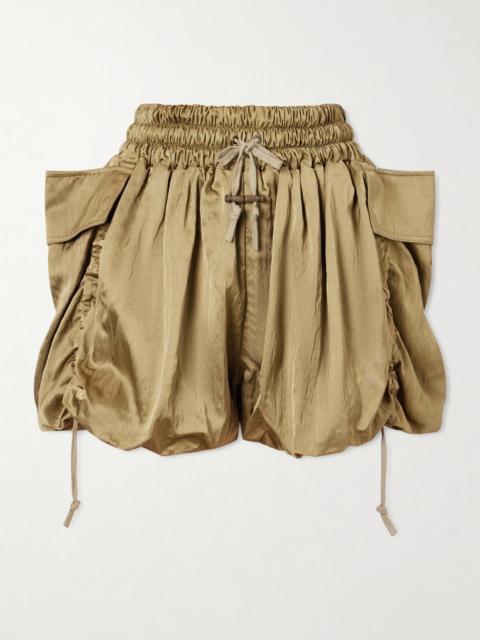 Balmain Gathered Satin Shorts