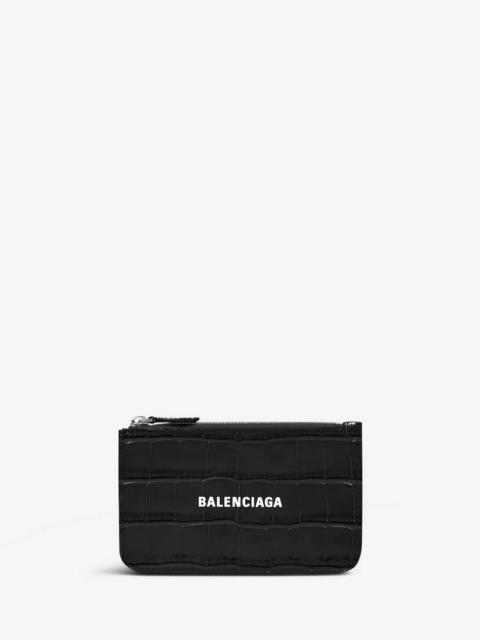 BALENCIAGA Women's Cash Large Long Coin And Card Holder in Black