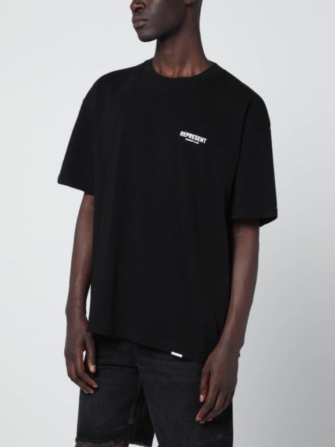 REPRESENT Black cotton T-shirt with logo