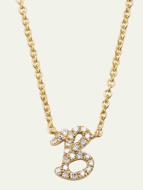 SYDNEY EVAN 14k Diamond Pave Initial Necklace