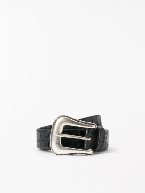 TIGER OF SWEDEN Ecus Croc-Embossed Belt