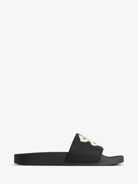 BALENCIAGA 남자 풀 슬라이드 샌들 블랙 / 황색