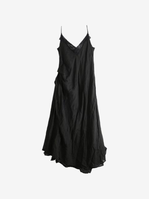 Marc Le Bihan lace-trim gathered dress