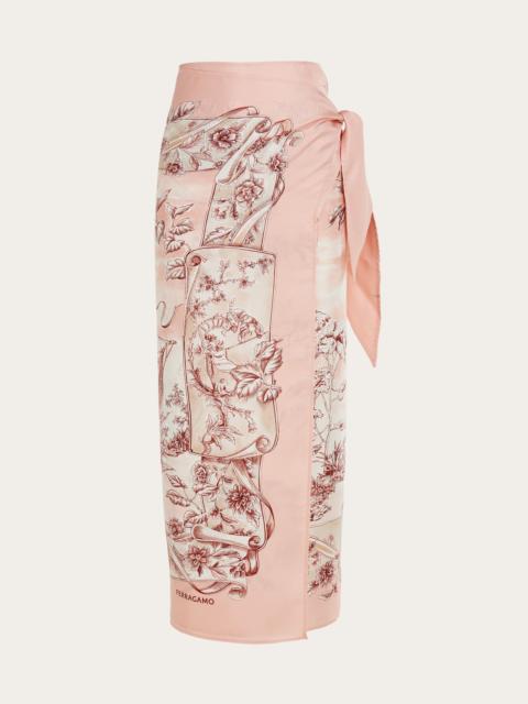 FERRAGAMO Ethnic print silk sarong