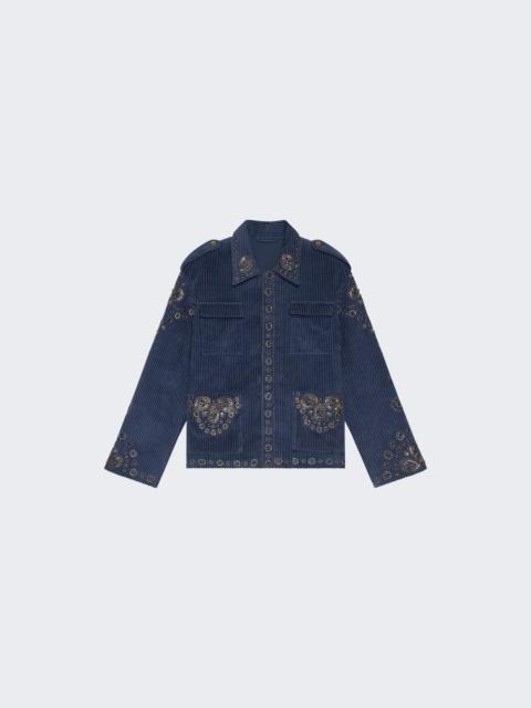 baziszt Velura Jacket Navy Blue