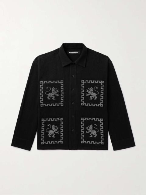 NEIGHBORHOOD Embroidered Cotton and Linen-Blend Jacket