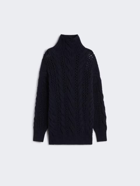 Sportmax Oversized cable-knit sweater - OIL