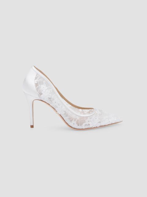 BADGLEY MISCHKA Women's Rania 85MM Floral Lace Pumps - White Lace