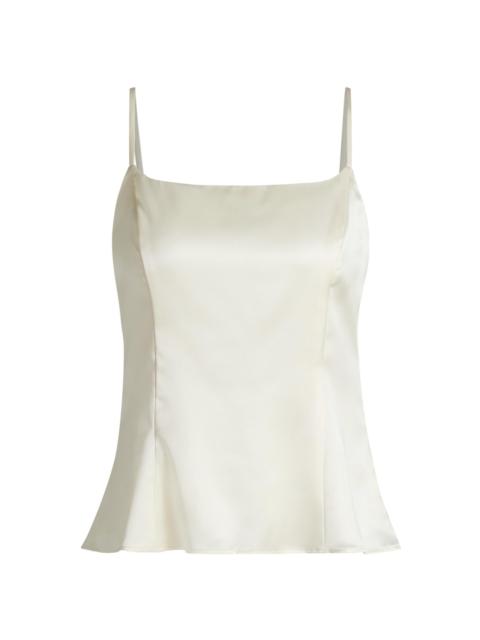 Reformation Women's Isla Satin Top - Fior Di Latte