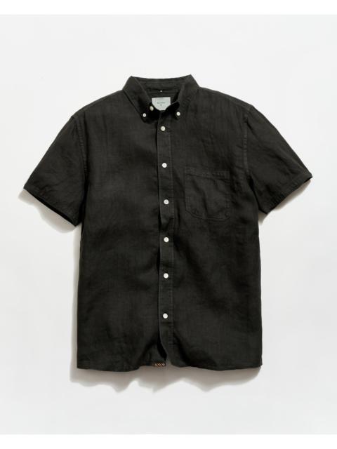Billy Reid Short Sleeve Linen Tuscumbia Shirt Button Down