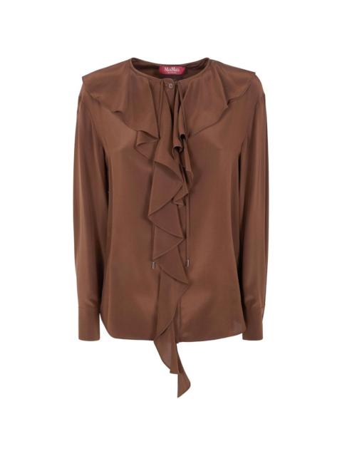 Max Mara ruffled silk blouse