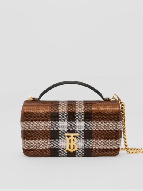 Burberry Sequinned Check Small Lola Bag