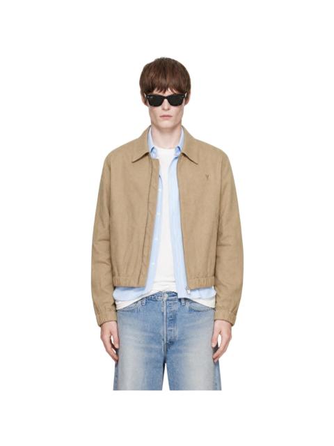 AMI Paris Biege Padded Cotton Ami de Coeur Jacket