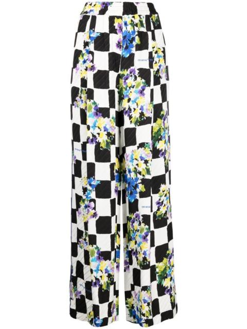 Off-White high-waisted checked trousers