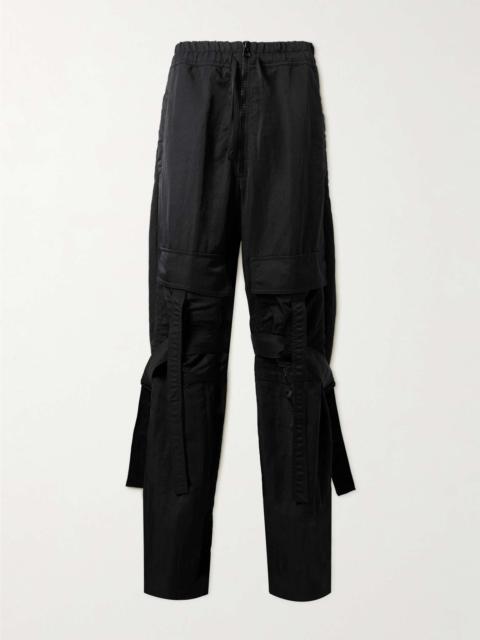 Dries Van Noten Straight-Leg Crinkled-Shell Cargo Trousers