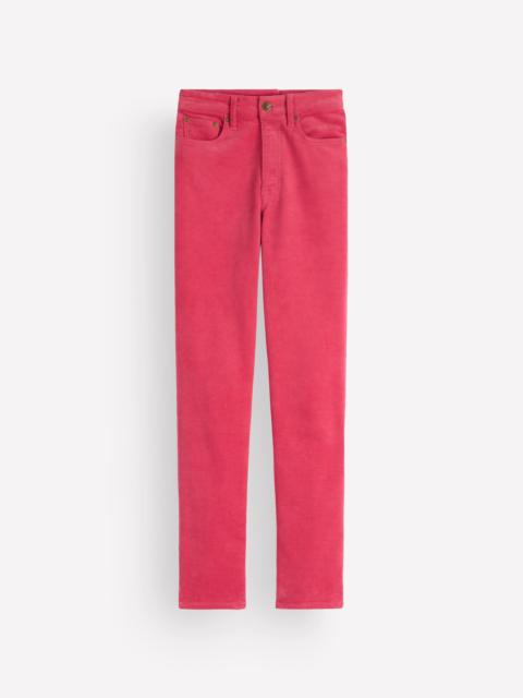 BODEN High Rise Cord Slim Jeans-Holly Berry