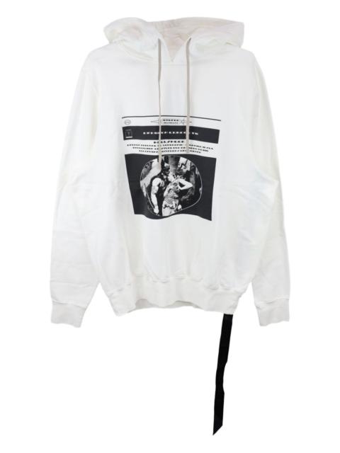 Rick Owens DRKSHDW drawstring graphic-print hoodie
