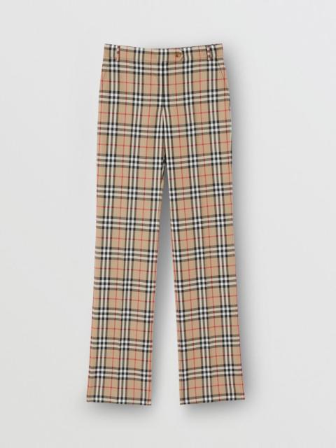 Burberry Vintage Check Wool Tailored Trousers