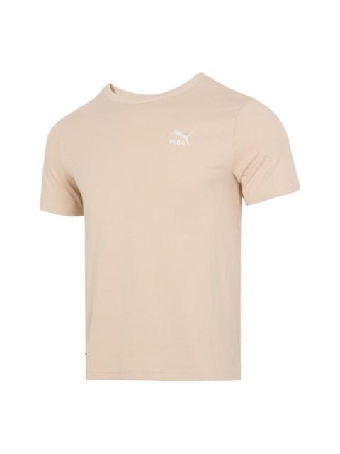 PUMA PUMA 로고 스포츠 티셔츠 'Khaki'630353-91