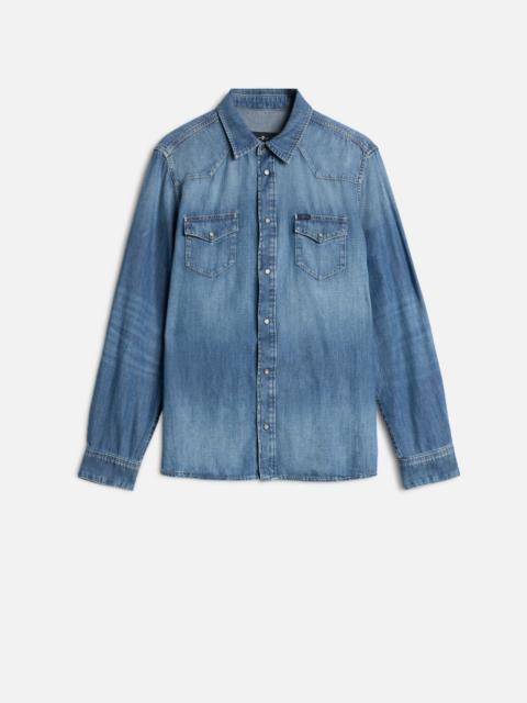 7 For All Mankind DENIM WESTERN SHIRT in Border