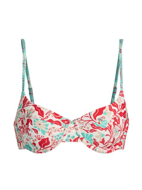 RAMY BROOK Women's Mona Floral Underwire Bikini Top - Flame Combo