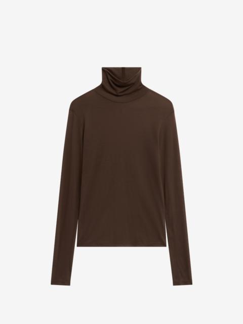 The Frankie Shop Evren Sheer Turtleneck - Brown