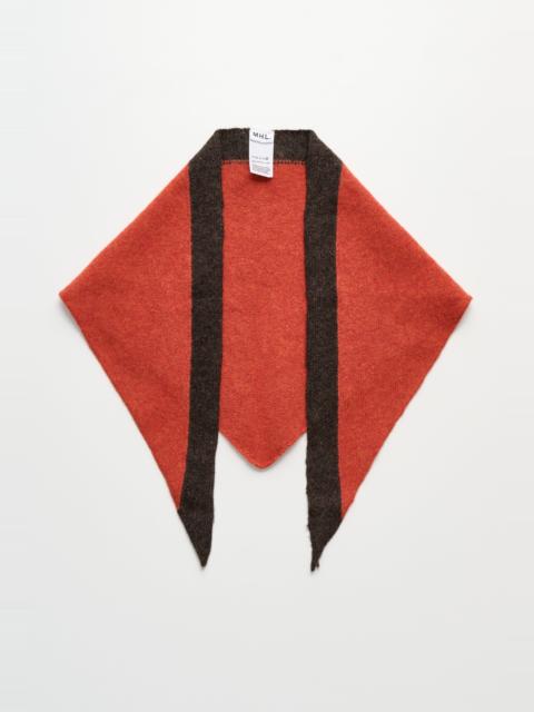 MARGARET HOWELL MARGARET HOWELL MHL TIPPED SCOUT SCARF LAMBSWOOL EMBER / COCOA