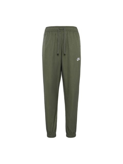 Nike Men's Nike Solid Color Straight Bundle Feet Long Pants/Trousers Sports Pants/Trousers/Joggers Olive