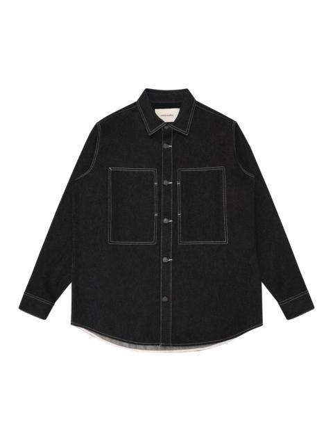 entire studios DENIM SHIRT RAW BLACK
