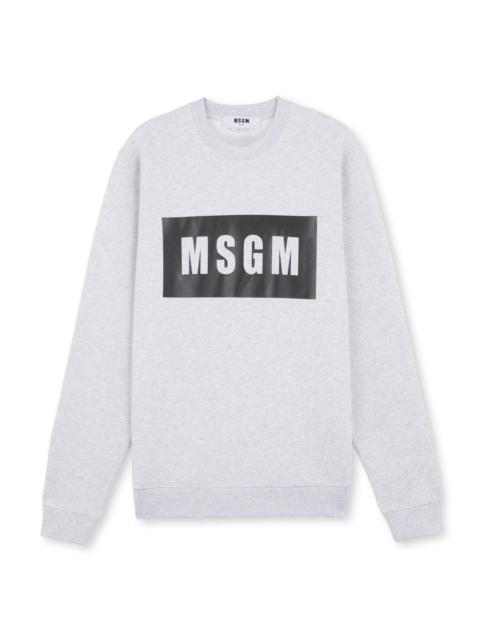 スウェット・トレーナー MSGM COTTON SWEATSHIRT WITH LOGO BOX MSGM スウェット MSGM/エムエスジーエム PANEL SWEAT SHIRT
