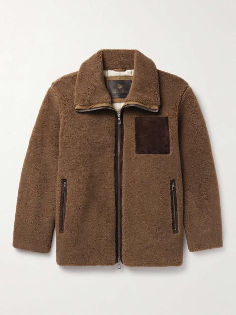 Tavan Suede-Trimmed Cashmere and Silk-Blend Fleece Jacket