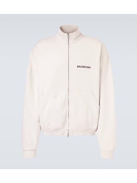 BALENCIAGA Logo cotton jersey track jacket